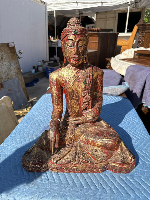 CHINESE HOTI BUDDHA PAINTED GOLD