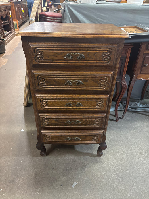 LOUIS XV  OAK FIVE DRAWER SIDE CHEST