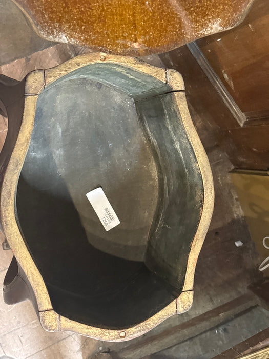 LOUIS XV VERNI MARTIN STYLE TABLE WITH HIDDEN STORAGE - AS FOUND