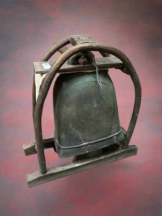 ASIAN BRONZE BELL WITH STAND