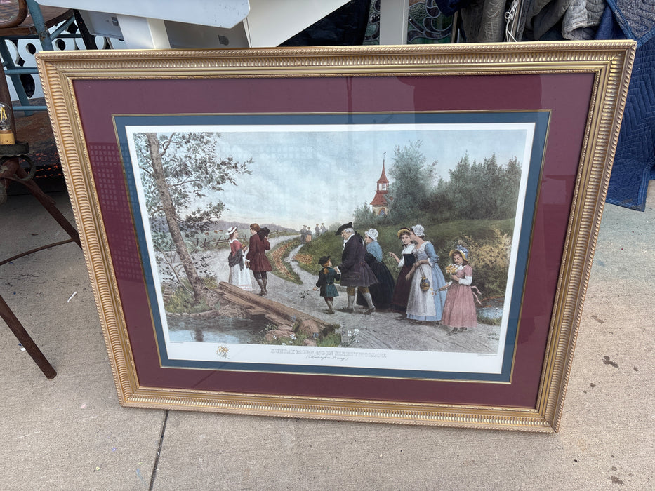 PRINT OF WASHINGTON IRVING'S "SLEEPY HOLLOW" AFTER JAS. S. KING