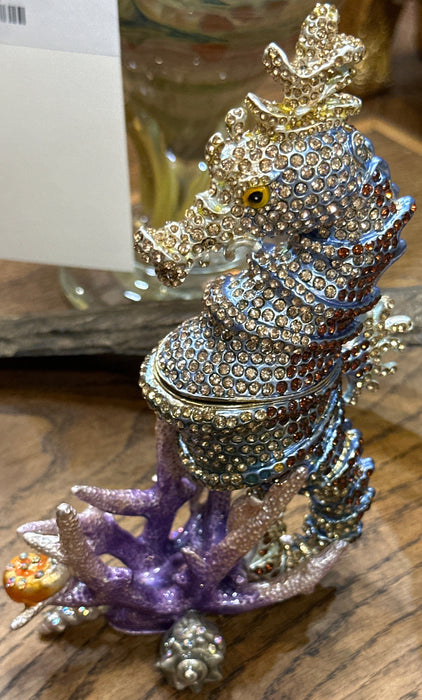 JEWELED SEA HORSE BOX