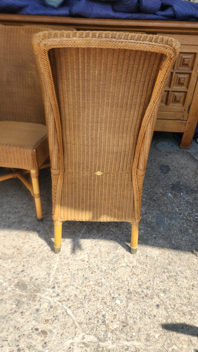 SET OF 6 NATURAL WICKER TALL BACK CHAIRS