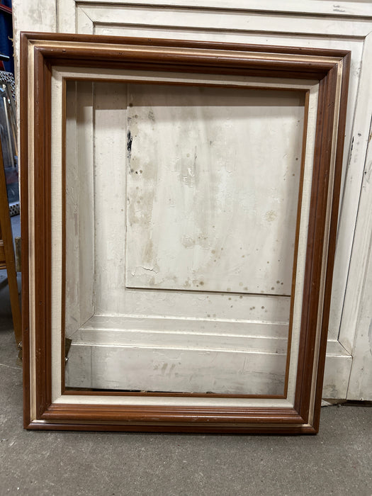 RUSTIC BROWN AND IVORY PAINTED FRAME