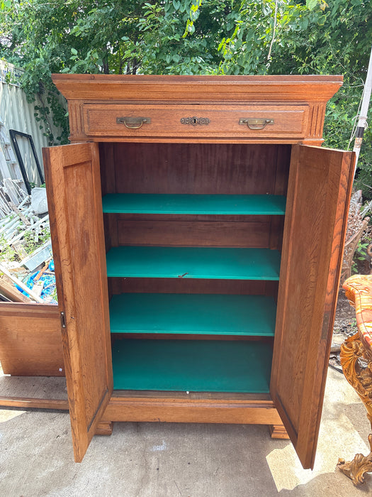 TALL 2 DOOR OAK LOUIS PHILLIPE CABINET