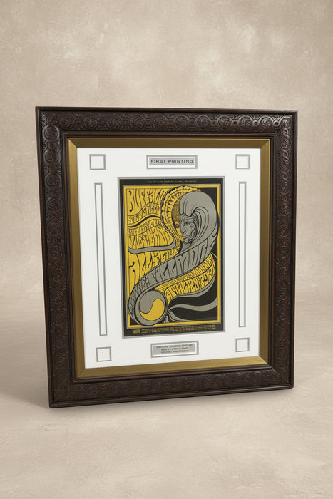 ORNATE BROWN FRAMED FILLMORE BAND POSTER