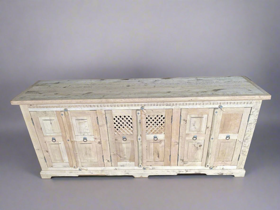 RAW ALDER SIDEBOARD WITH LATTICE