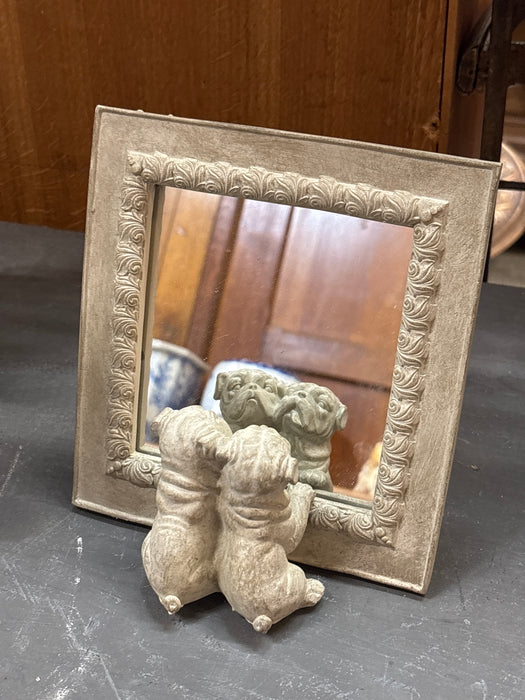 TINY MIRROR WITH 2 DOGS