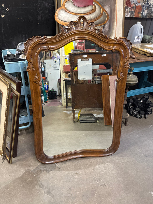 ORNATE BROWN FRAMED MIRROR