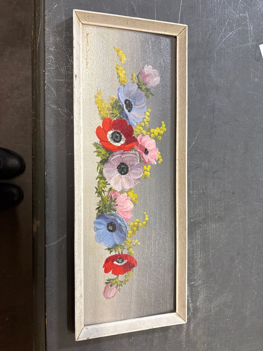 SMALL HORIZONTAL POPPY OIL PAINTING - SIGNED NORAH SIMPSON