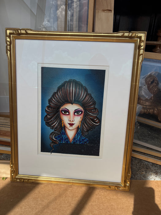 VIVID PORTRAIT PAINTING OF YOUNG LADY- SIGNED ARMANDO RASCON