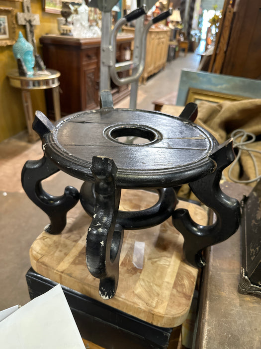 BLACK ASIAN JAR STAND AS FOUND