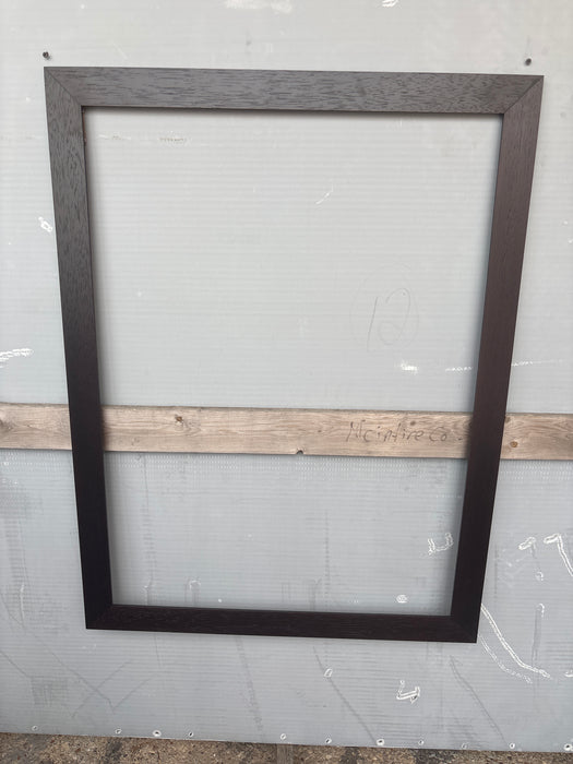 LARGE FLAT BROWN WOOD FRAME 1 OF 3