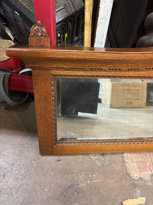 LOUIS XVI OAK FRAMED BEVELED MIRROR