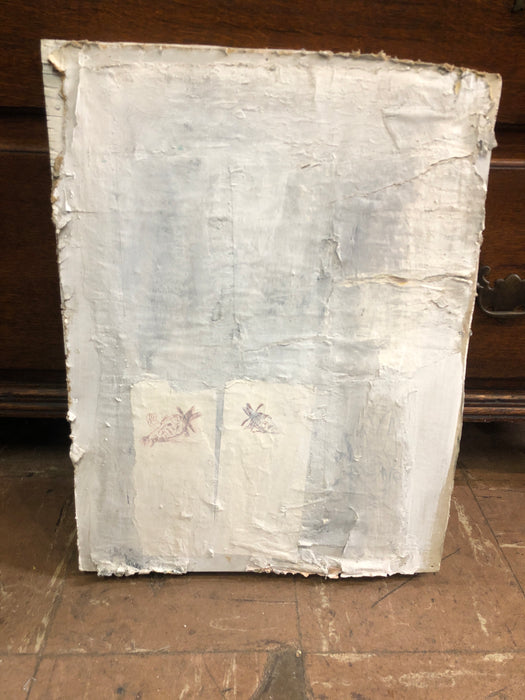 ABSTACT PAINTED PLYWOOD SIGNED RICK PRAL