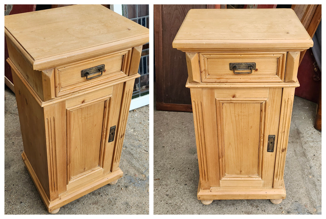PAIR OF CONTINENTAL PINE SIDE CABINETS