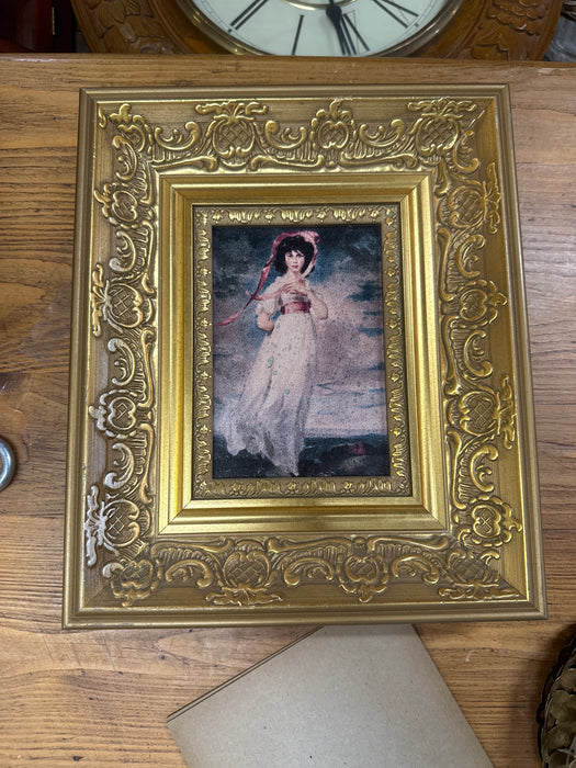 SMALL GOLD FRAMED PRINT OF YOUNG WOMAN