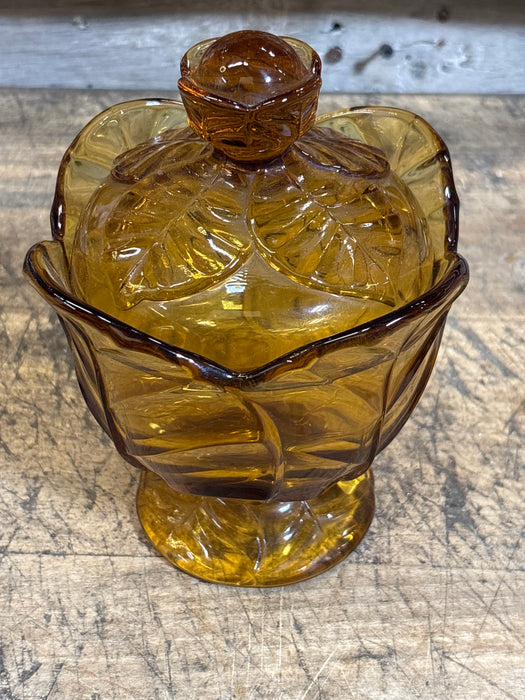 CABBAGE SHAPED CANDY DISH WITH LID