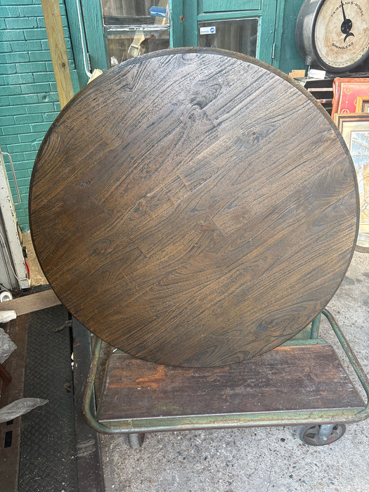 LARGE ROUND ELM WOOD TABLE TOP