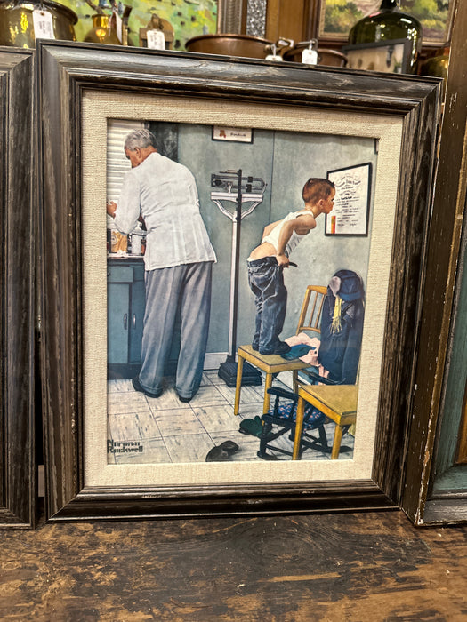 FRAMED NORMAN ROCKWELL PRINT "DOCTORS BOX"