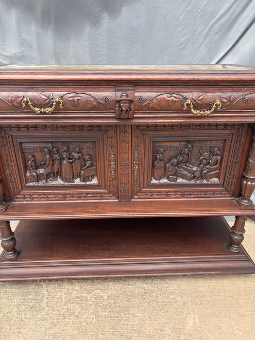 MARBLE TOP ELM BRITTANY SERVER