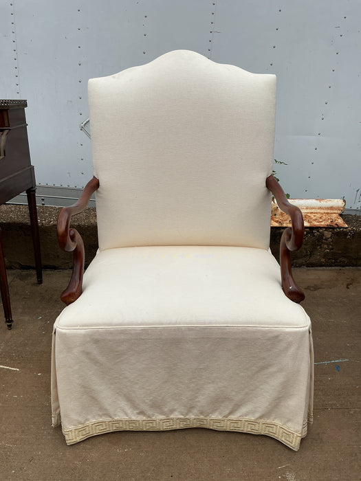 OVERSIZED MUTTON BONE ARM CHAIR WITH SKIRT