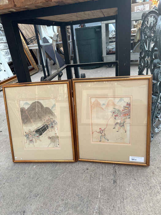 PAIR ASIAN WATERCOLORS
