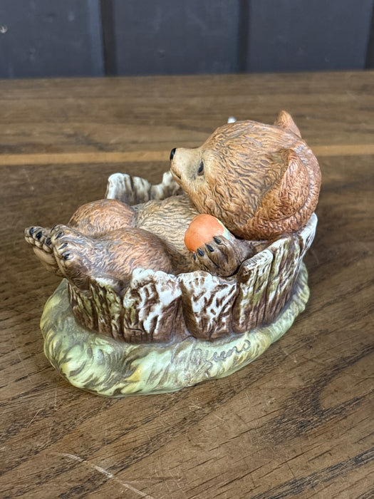 HAND PAINTED BISQUE BEAR