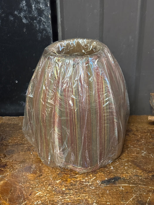 SMALL TULIP SHAPED BROWN AND GREEN STRIPED SHADE 1 OF 2