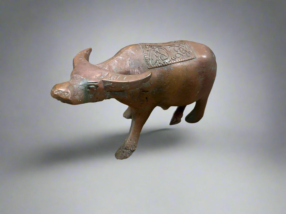 BRONZE WATER BUFFALO STATUE