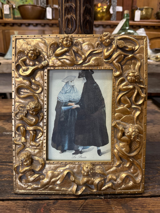 CHERUB FRAME WITH VENETIAN POST CARD