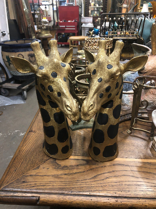 PAIR OF ITALIAN GIRAFFE BUSTS