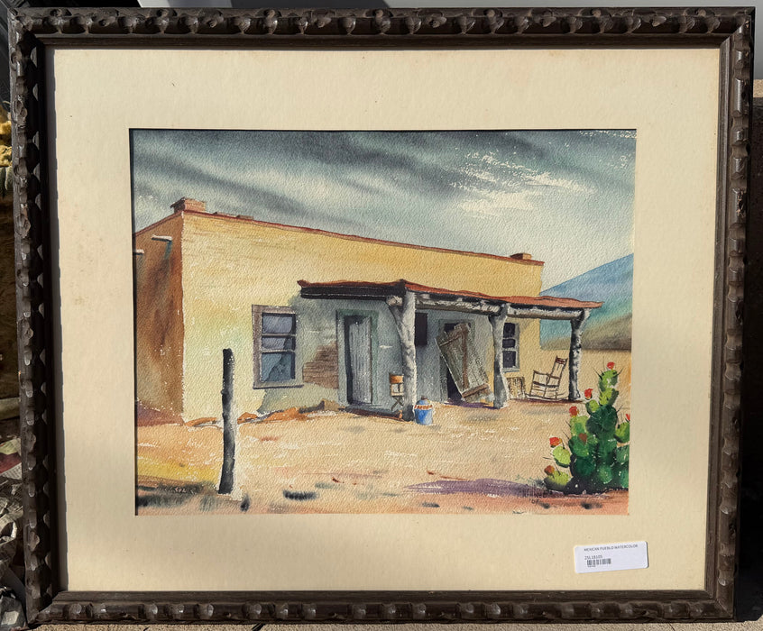 MEXICAN PUEBLO WATERCOLOR