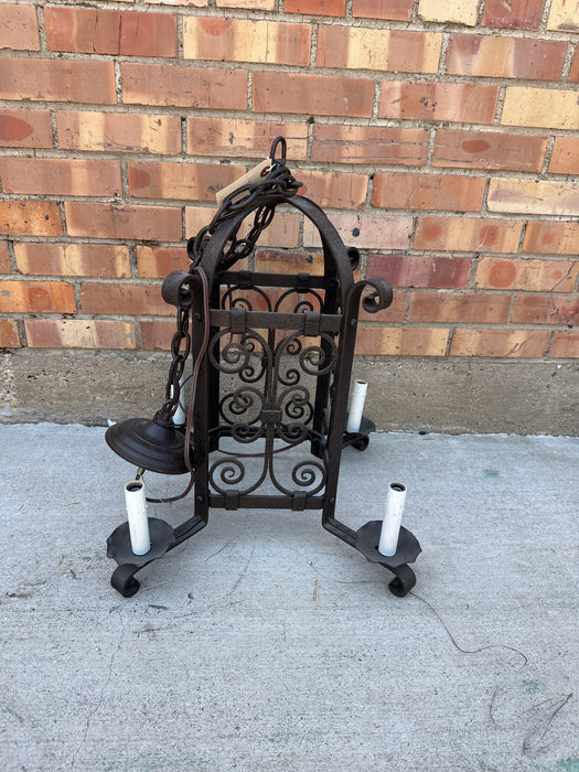 FRENCH SQUARE IRON LIGHT FIXTURE