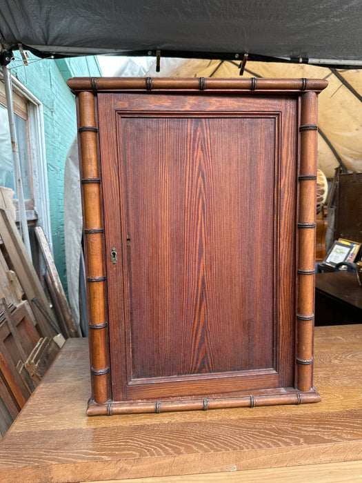 FAUX BAMBOO WALL CABINET