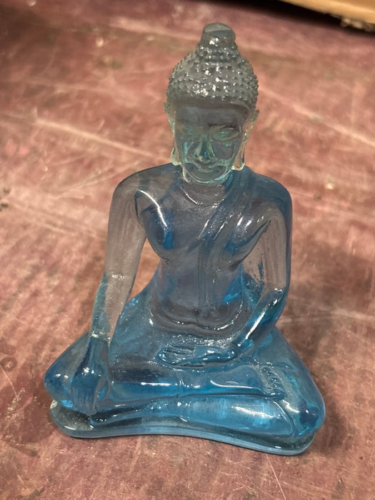 SMALL BLUE RESIN BUDDHA