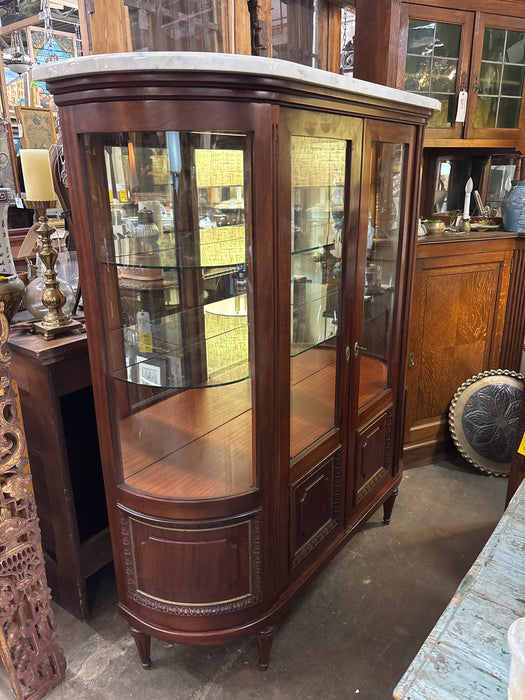 LOUIS XVI MARBLE TOP VITRINE