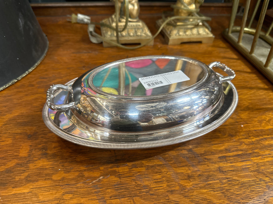 SILVER PLATE COVERED DISH