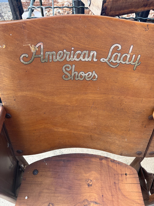3 SEATED THEATRE BENCH WITH ADVERTISMENT