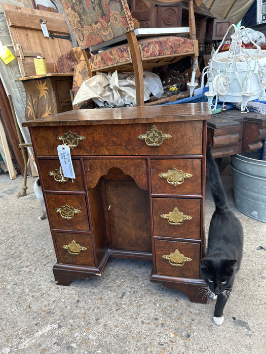 SMALL ASH CROSSBANDED SIDE CABINET WITH DRAWERS