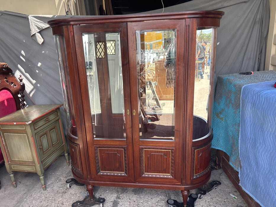 LOUIS XVI MARBLE TOP VITRINE