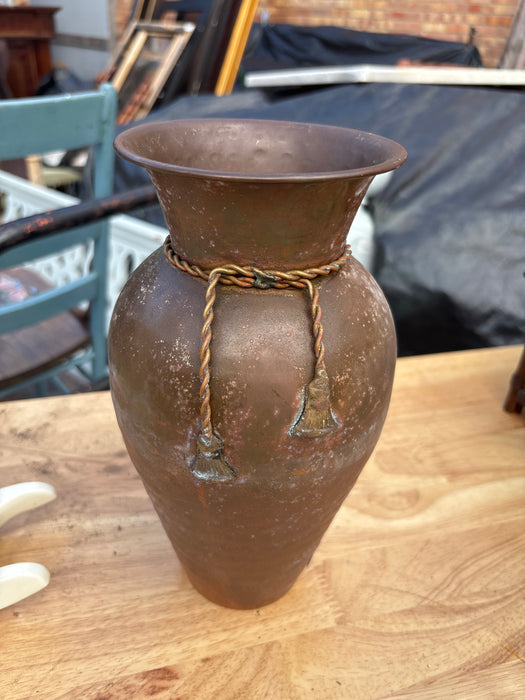 COPPER VASE WITH FAUX STRING