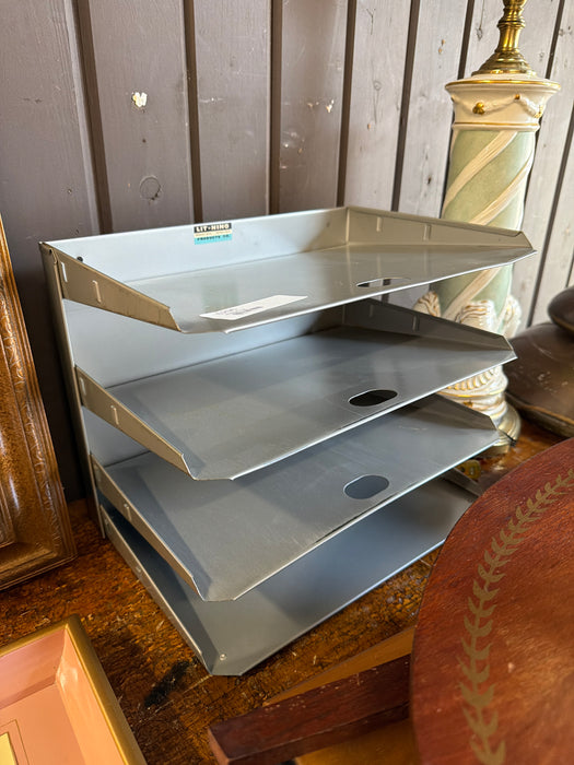 GRAY 4 TIERED FILE SORTER