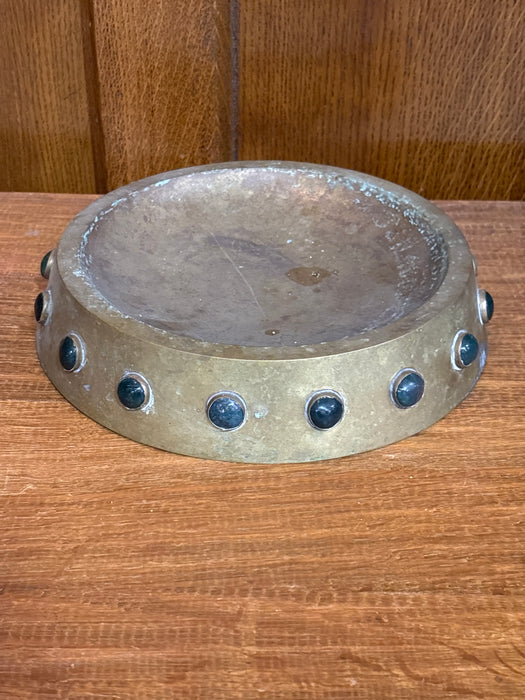 SHALLOW BRASS DOG WATER BOWL