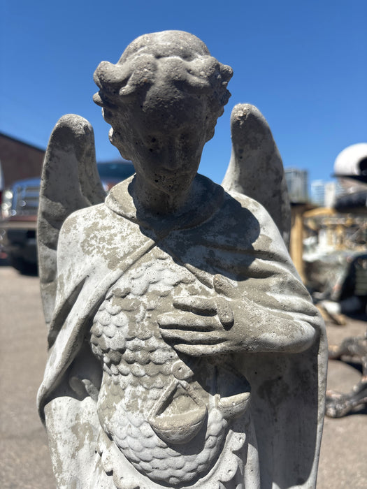 CONCRETE SAINT MICHAEL THE ARCHANGEL STATUE
