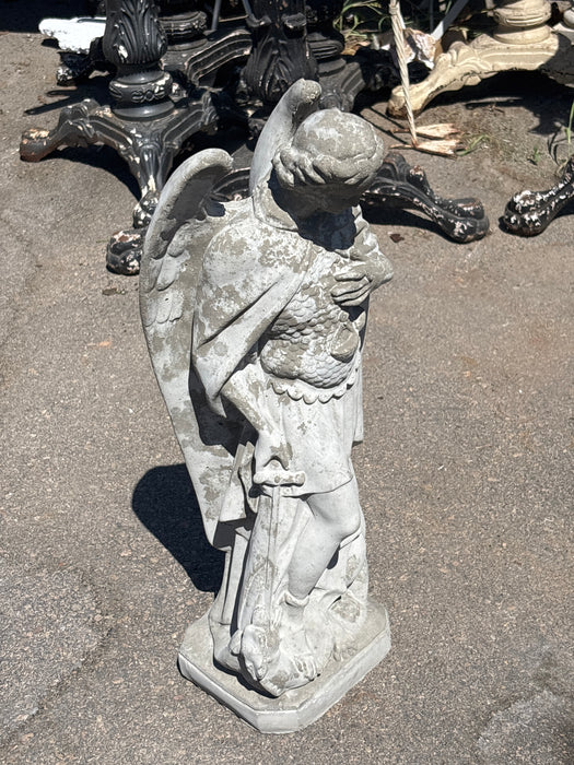 CONCRETE SAINT MICHAEL THE ARCHANGEL STATUE