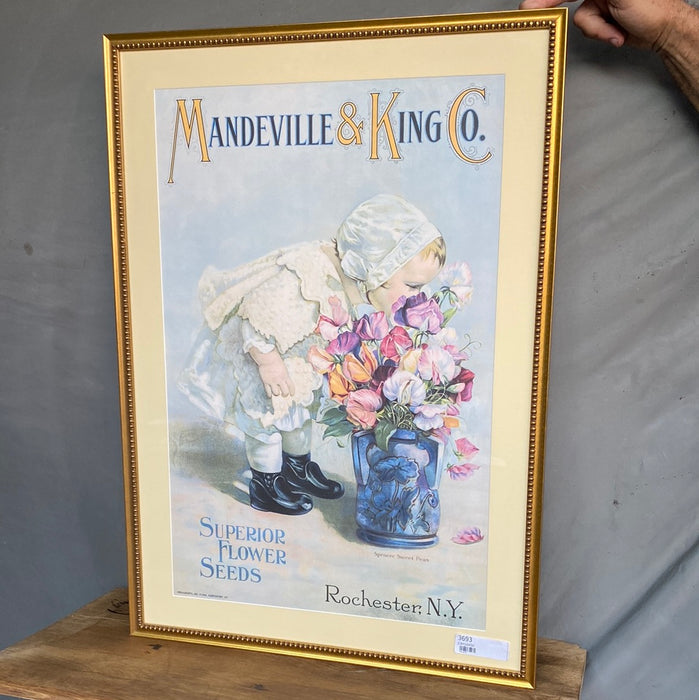 FRAMED ADVERTISING OF MANDEVILLE & KING CO-NOT OLD