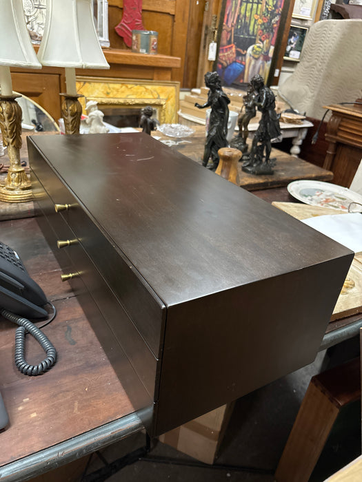 AS FOUND LONG CALVIN 3 DRAWER CUTTLERY CHEST