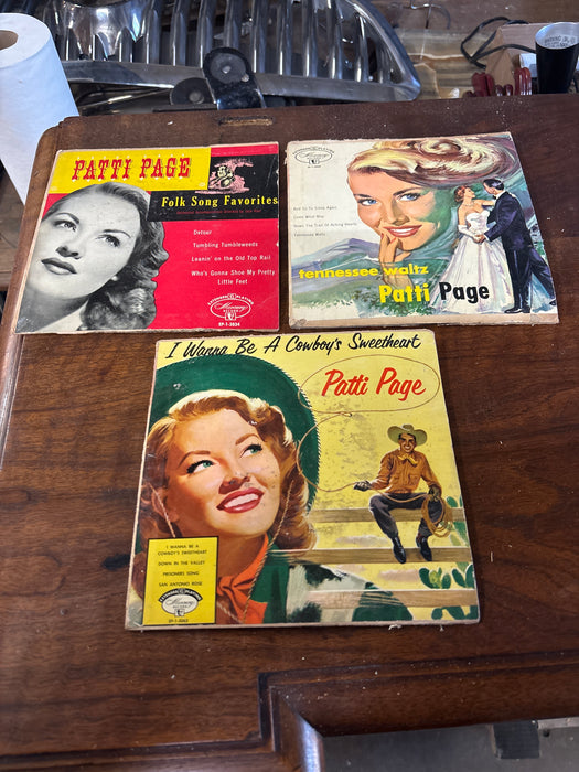 SET OF 3 PATTI PAGE 45S RECORDS
