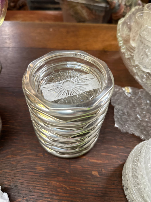 SET OF 7 SILVER PLATE OCTAGON COASTERS